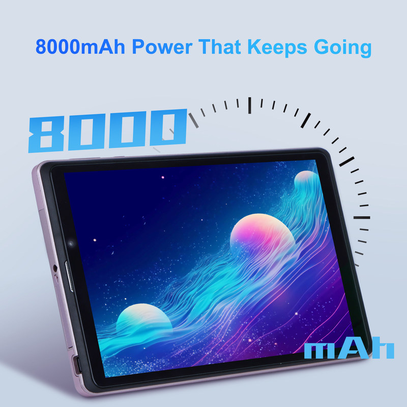 C ideia 8 polegadas Android 12 Tablet 8000mAh Bateria 5+8MP Câmera 8GB RAM 512GB ROM para Educação Aprendizagem CM818-rosa