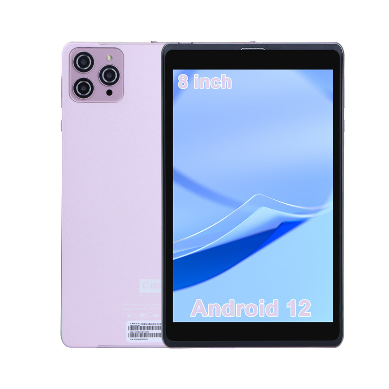 C ideia 8 polegadas Android 12 Tablet 8000mAh Bateria 5+8MP Câmera 8GB RAM 512GB ROM para Educação Aprendizagem CM818-rosa
