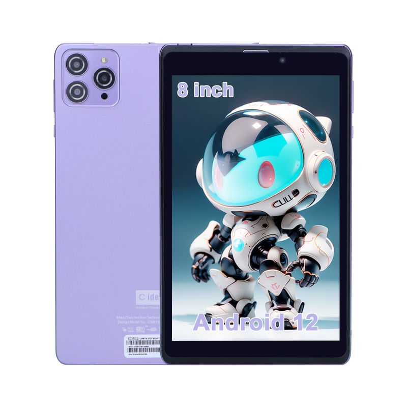 C Idea Portable 8 In Android Tablet PC 8 GB de RAM 512 GB Android 12 Tablet IPS HD Display Quad Core CM818-Purple