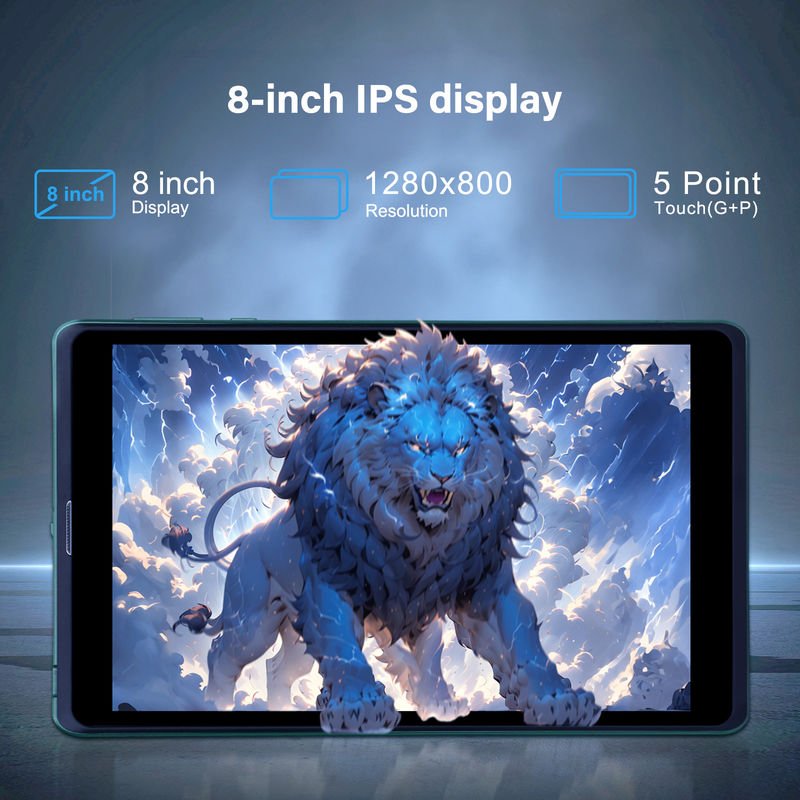 C idea Tablet Android portátil de 8 polegadas com Android 12 Quad Core CPU 8GB RAM 512GB Armazenamento IPS HD Display CM818-Green