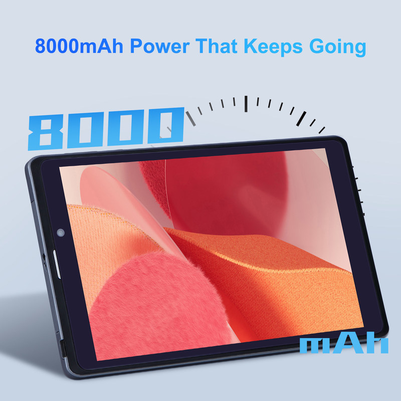 C ideia Android Tablet PC Dual Camera 8 Inch 1280x800 IPS HD Display Android 12 Tablets para Adolescentes CM818-Grey