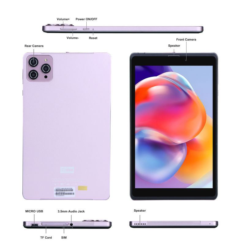 C ideia 8 polegadas Android 12 Tablet 8000mAh Bateria 5+8MP Câmera 8GB RAM 512GB ROM para Educação Aprendizagem CM818-rosa