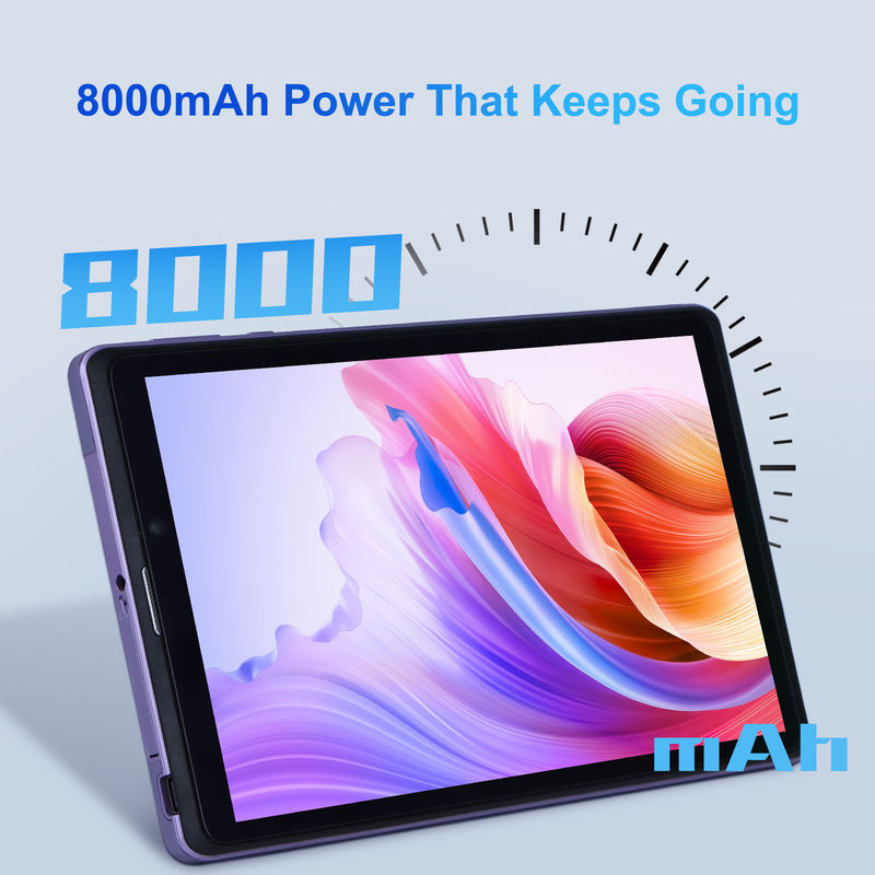 C Idea Portable 8 In Android Tablet PC 8 GB de RAM 512 GB Android 12 Tablet IPS HD Display Quad Core CM818-Purple