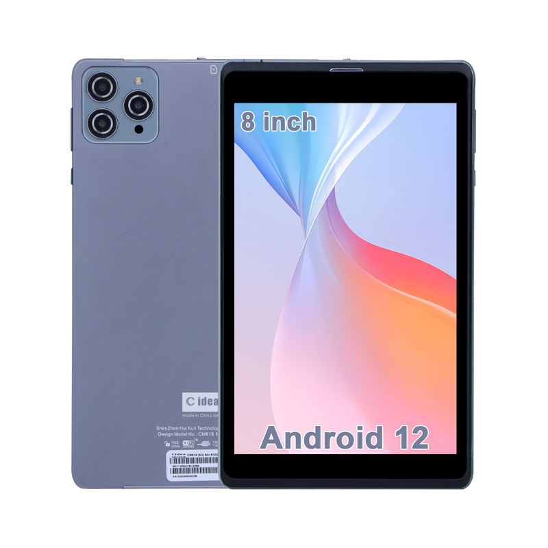 C ideia Android Tablet PC Dual Camera 8 polegadas 1280x800 IPS HD Display Android 12 tablets para estudantes CM818-Grey