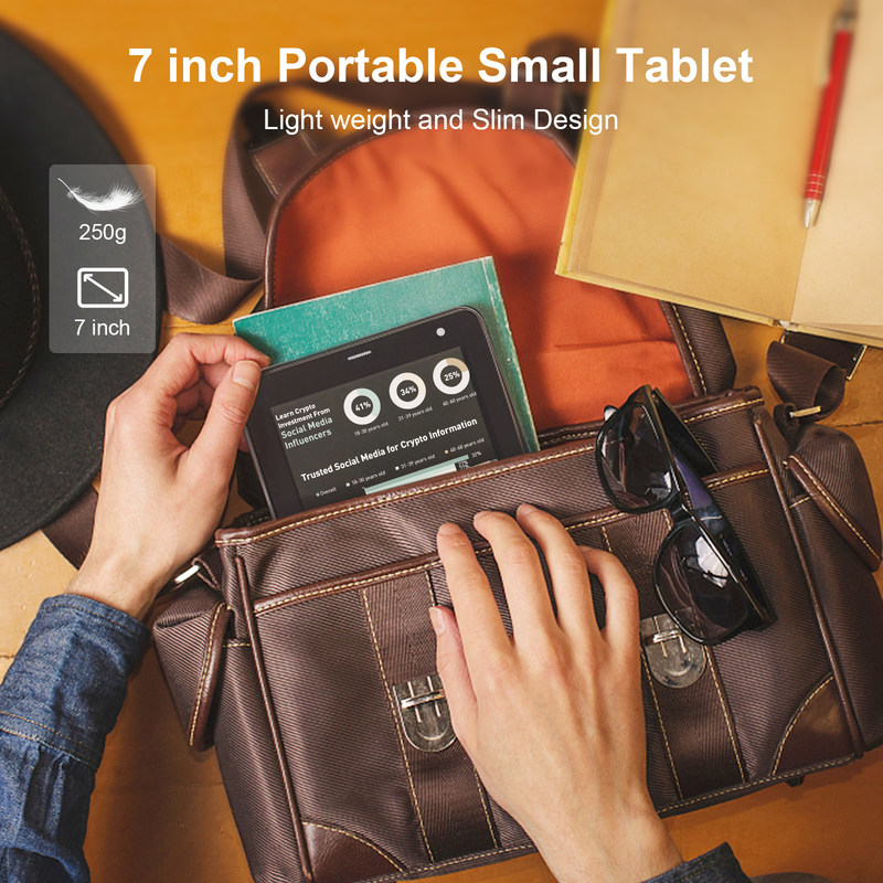 C Idea Android Tablets 6+128GB Quad Core 7 Inch Tablet PC Para Estudante CM515 ((Negro)