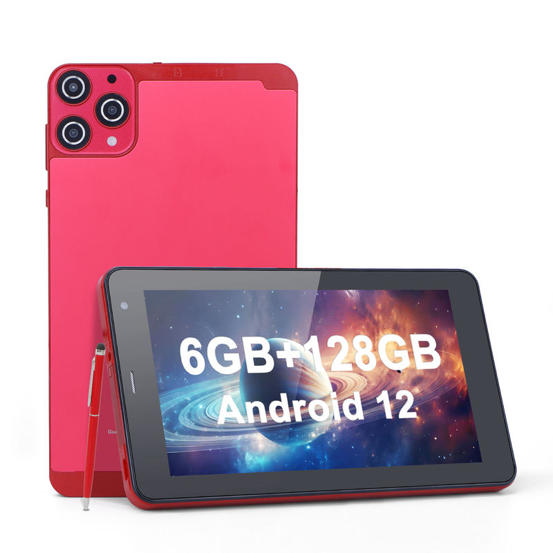 C Idea WiFi 5G Tablet 7 polegadas Tablets 6+128GB Quad Core Touch Screen para Educação CM515 ((Red)