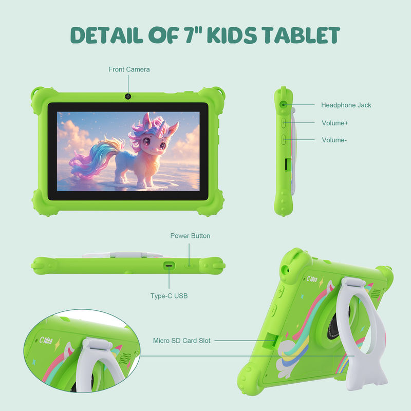 C Idea 7 polegadas WIFI Kidspad Android System 6+128GB Tablet For Kids com caixa de prova CM88