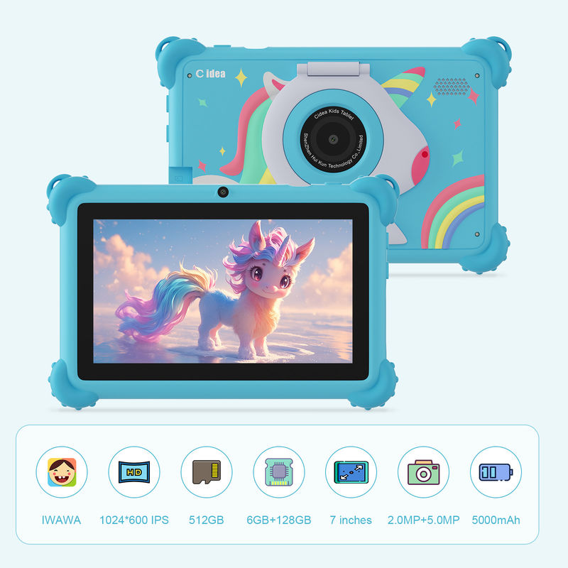C Idea Android 12 Smart Kidspad 7 Inch Kids Tablet Idade 3-7 Com câmera dupla CM88