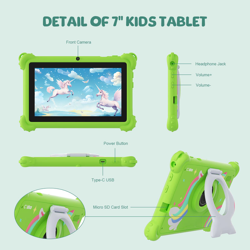 C idea Kids Tablet 2024 Educational Fun com Display HD e Caixa Protetora Tablet CM88