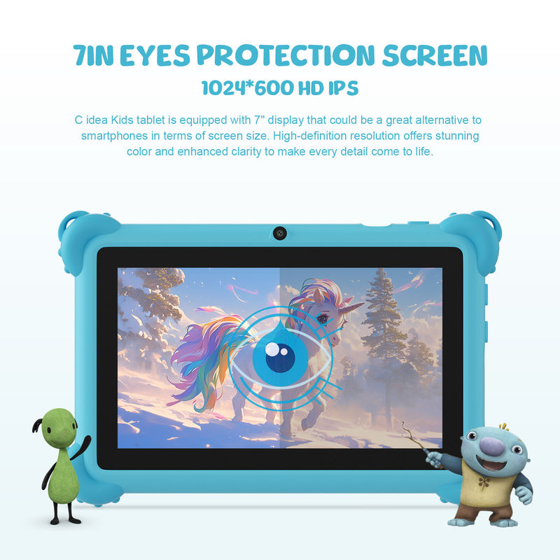 C idea 2024 Kids Learning Tablet Bright Display Protector Case e Android 12 Performance CM88