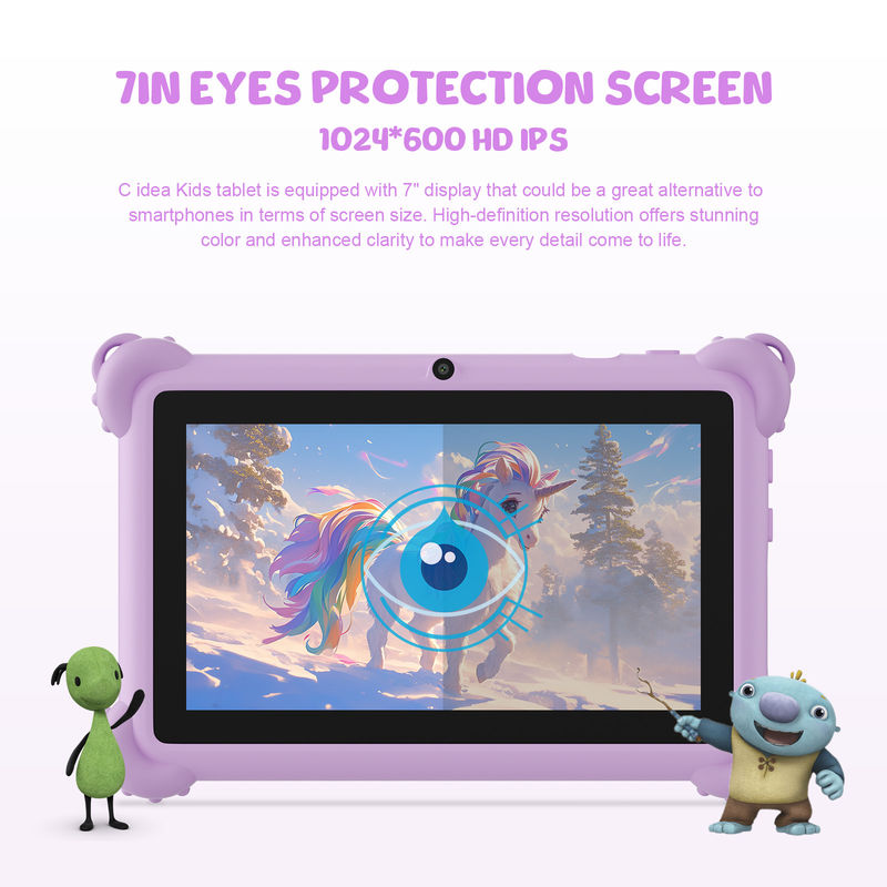 C idea 2024 Kids Tablet Ideal Gift com Android 12 Apps educacionais e Case durável Tablet Kidspad CM88