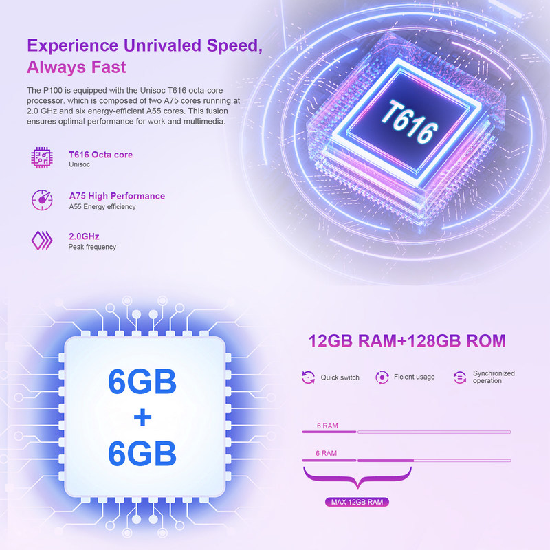 C ideia Android 13 Dual Camera 5MP+13MP Com 1200*2000 2K Screen 11 polegadas Tablet PC P100