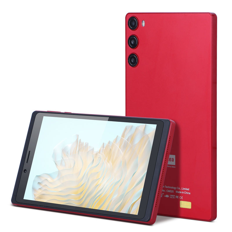 C Idea Tablet de 7 polegadas 512GB com SIM Android Tablet PC para estudantes aprendendo CM525 Vermelho