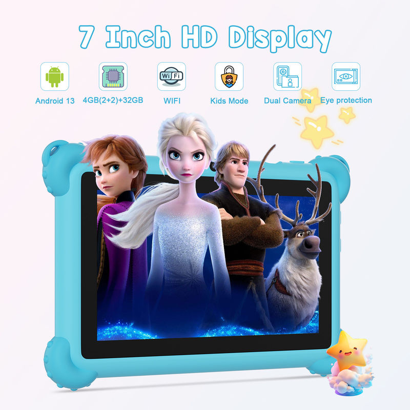 C Idea Android 13 Kids Tablet 4 ((2+2) + 32GB pré-instalado IWAWA Educational Tablet para estudantes CM91