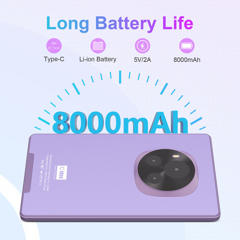 C Idea 9 Inch Tablet 5MP + 8MP Tablet Educacional Para Estudantes CM935 Roxo