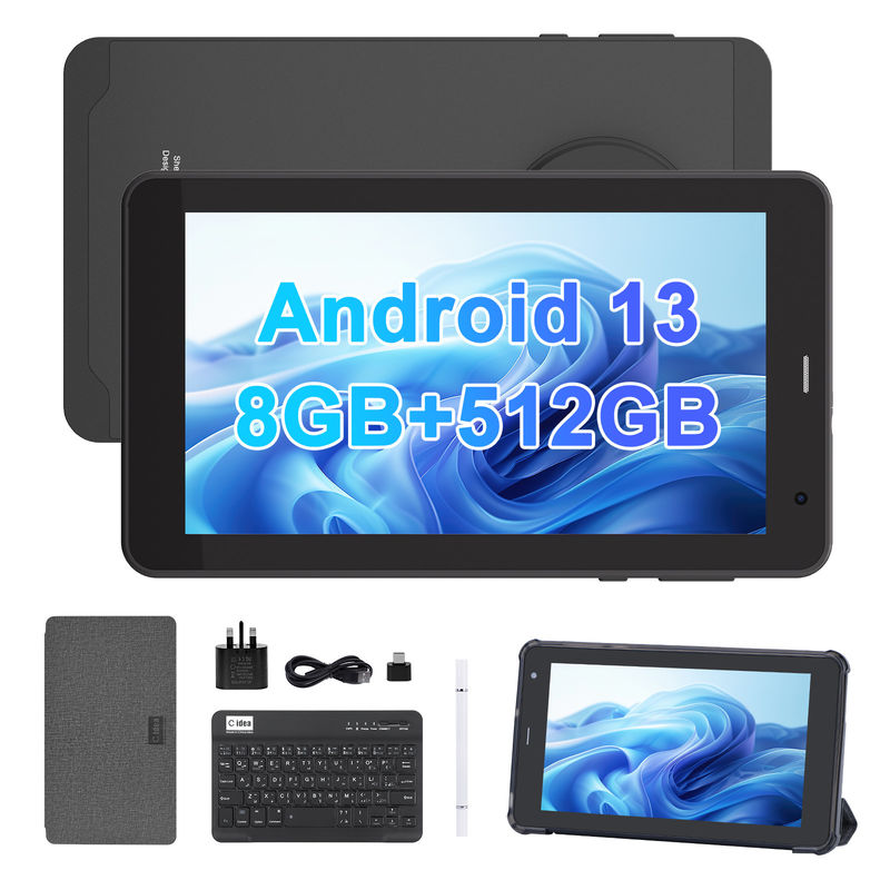 C Idea Android 13 Tablet 512GB com SIM 7 polegadas Tablet PC para estudantes CM518 Pro Preto