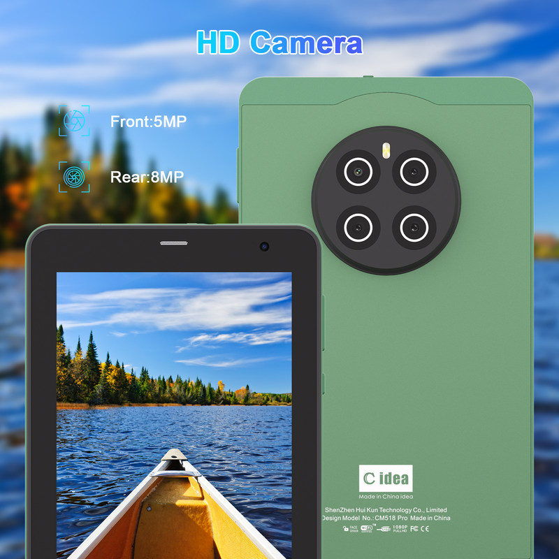 C Idea Tabletes de 7 polegadas com SIM Wifi Android Smart Tablet PC para Educação CM518 Pro Verde