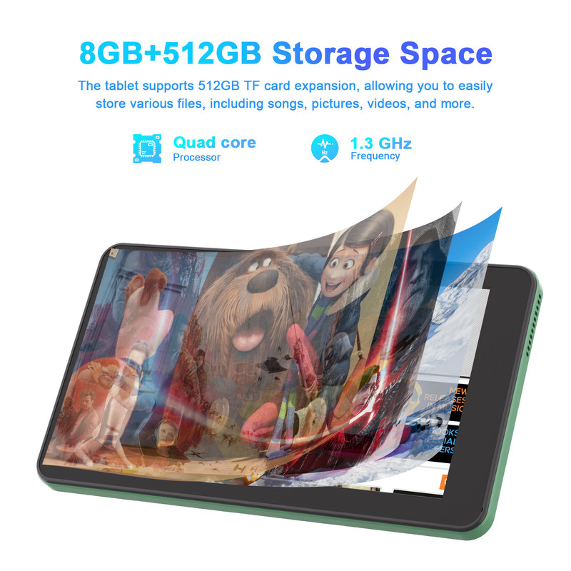 C Idea Tabletes de 7 polegadas com SIM Wifi Android Smart Tablet PC para Educação CM518 Pro Verde