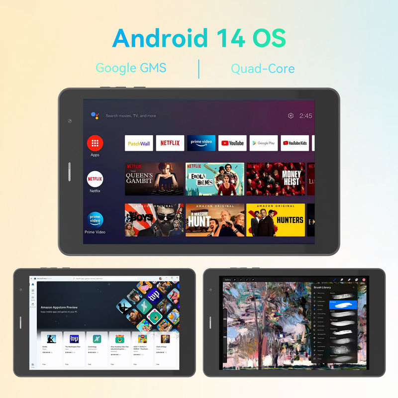 C Idea Quad Core Android Tablet Portátil 8 polegadas Tablet Para Estudantes Com SIM CM828 Preto