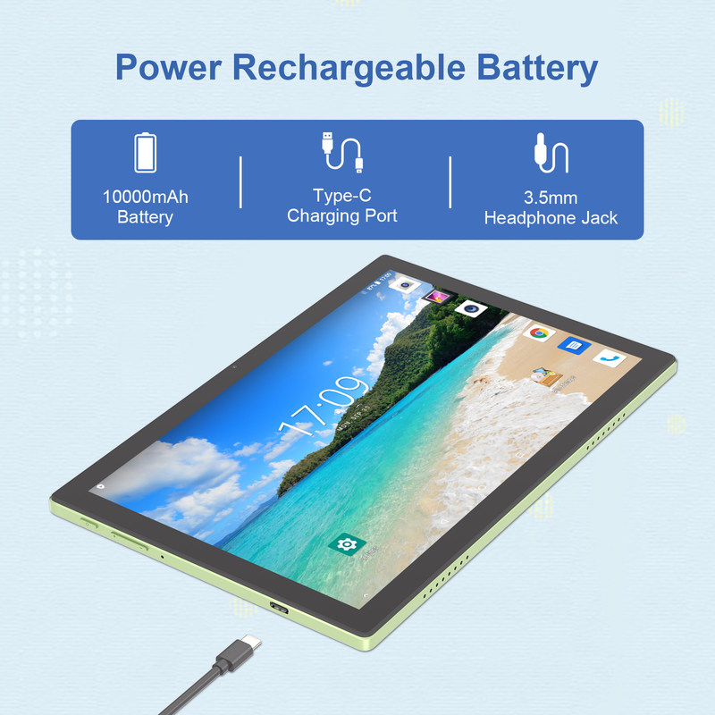 C Idea 5g Android 14 Armazenamento expansível 512GB Tablets de tela sensível ao toque Com teclado CM8200plus Verde