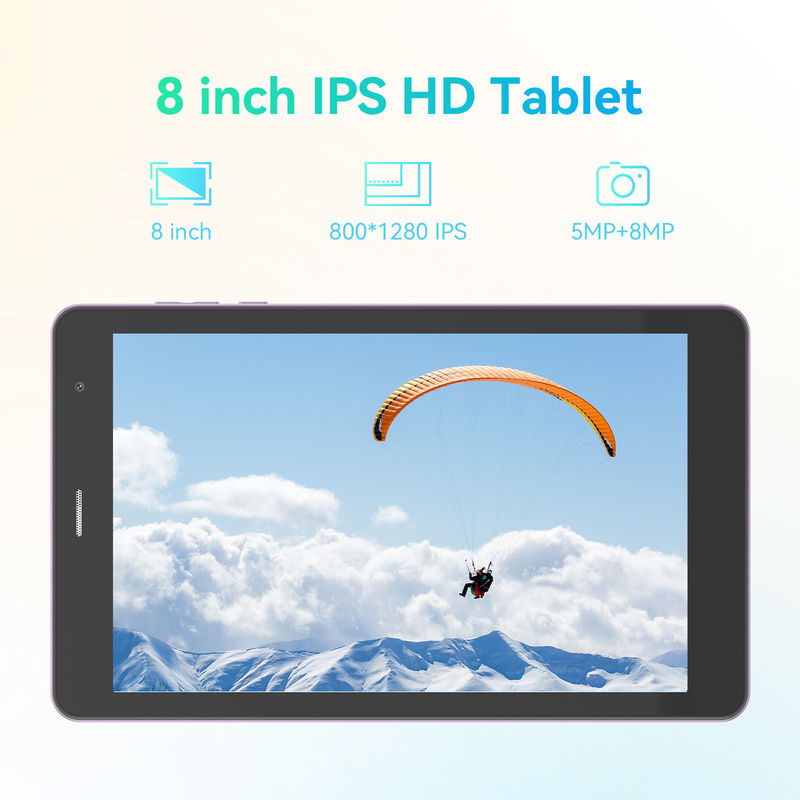C Idea 8 polegadas 8+512gb 8000mah 5+8MP Dual Camera Android Tablet Pc Com Sim Para Estudantes CM828 Roxo