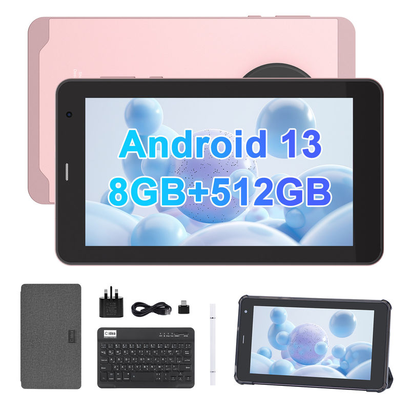 C Idea 7 polegadas Android Tab, 8+512GB, Quad Core, Educational Tablet Perfeito para Estudantes CM518pro Pink