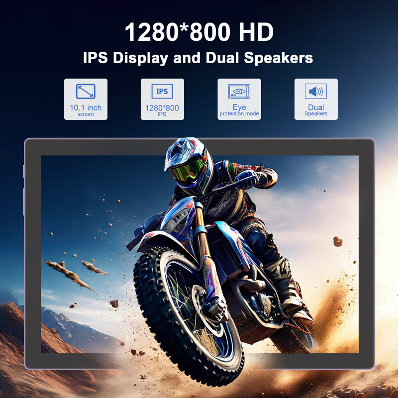 C Idea 10 polegadas Android 14 Educational Tablet 512GB para estudantes com suporte SIM CM8200Plus Purple