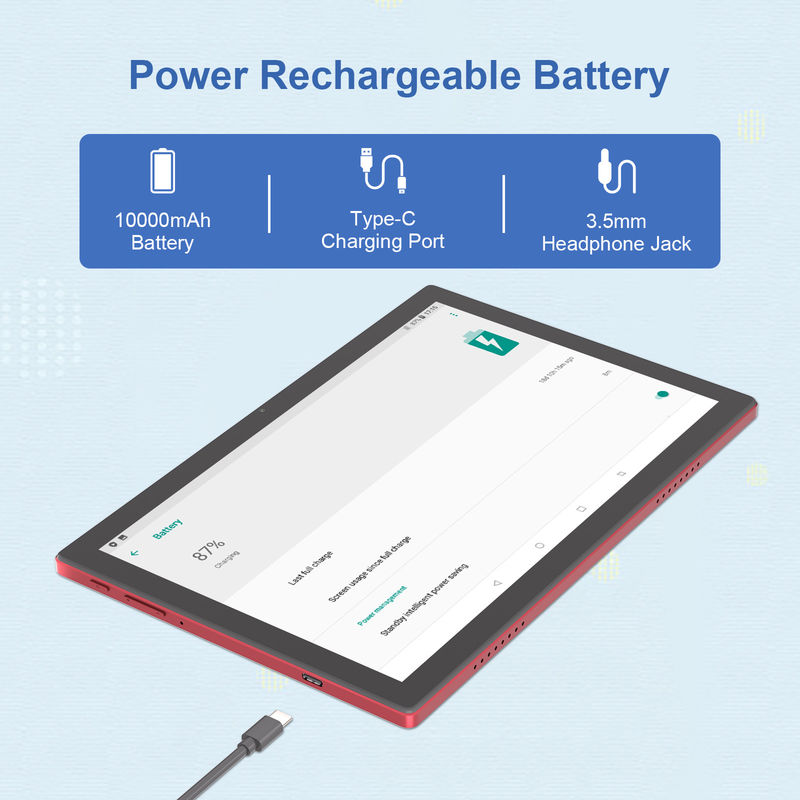 C Idea 10,1 polegadas Android 14 Smart Tablet Pc Com Suporte Dual SIM CM8200Plus vermelho