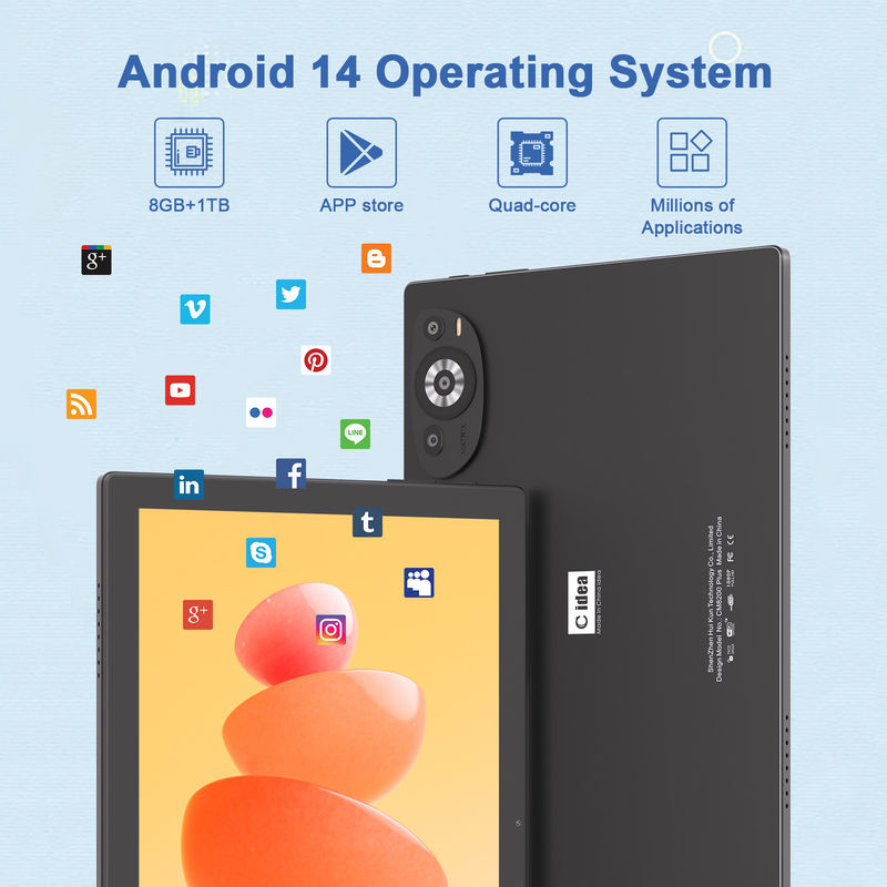 C Idea 10,1 polegadas Wifi Tablet Com Sim Suporte teclado Educacional Android Tablet Pc M8200 Plus Preto
