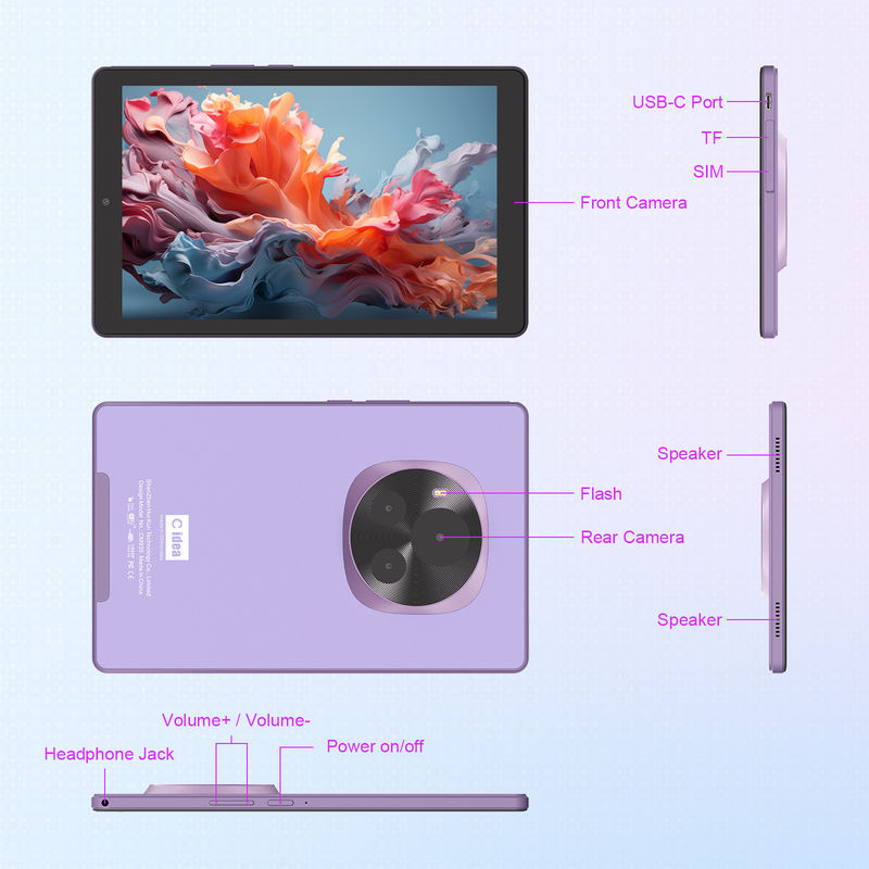 C Idea 9 Inch Tablet Com Dual Câmera Tablet Educativo Para Estudantes CM935 Roxo