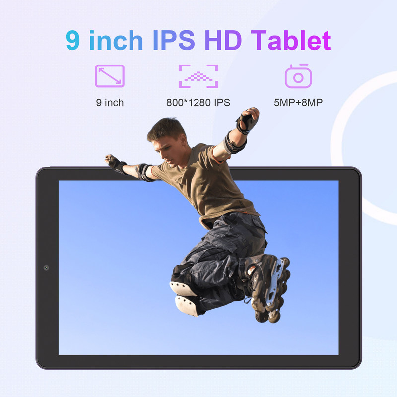 C Idea 9 Inch Tablet 5MP+8MP Tablet Educativo Para Adolescentes com caneta CM935 Roxo