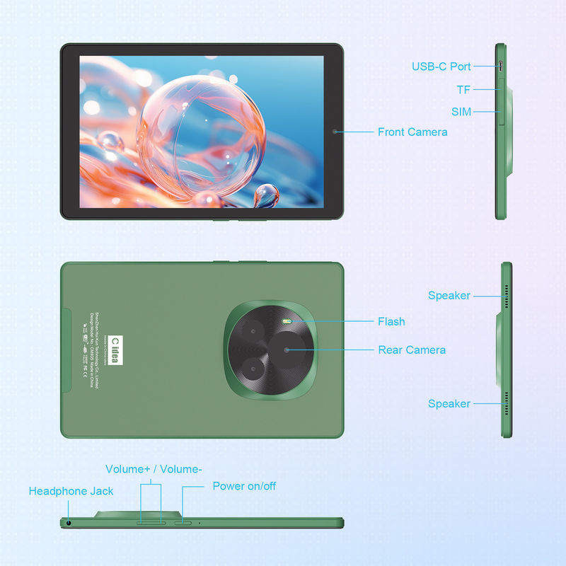 C Idea 5G Education Tablet 800x1280 IPS Tablet de tela sensível ao toque Com Stylus Pen CM935 verde