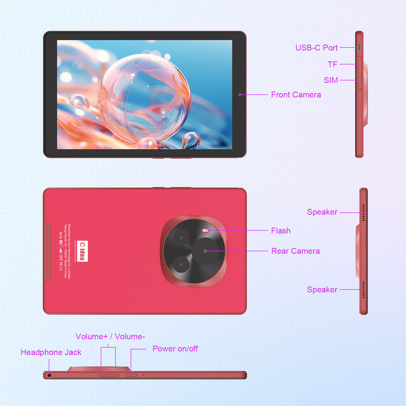 C Idea MTK Quad Core Tablet 9 polegadas Android Tablet com caneta e caixa CM935 Vermelho