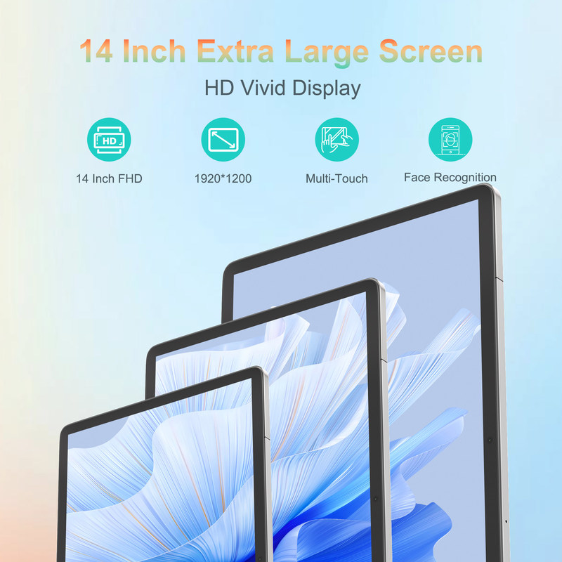 C Idea Tablet de 14 polegadas 5G Tablet de tela sensível ao toque para estudantes CM14000 Plus Cinza