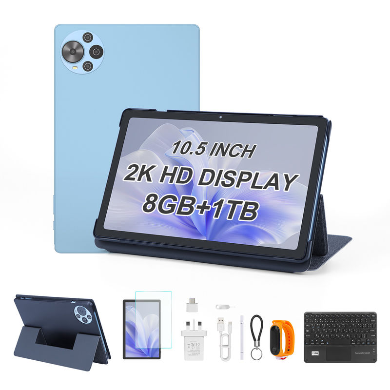 C Idea 10,5 polegadas Android 14 Tablet 2k Screen Smart Tablet PC CM10500 Plus Azul