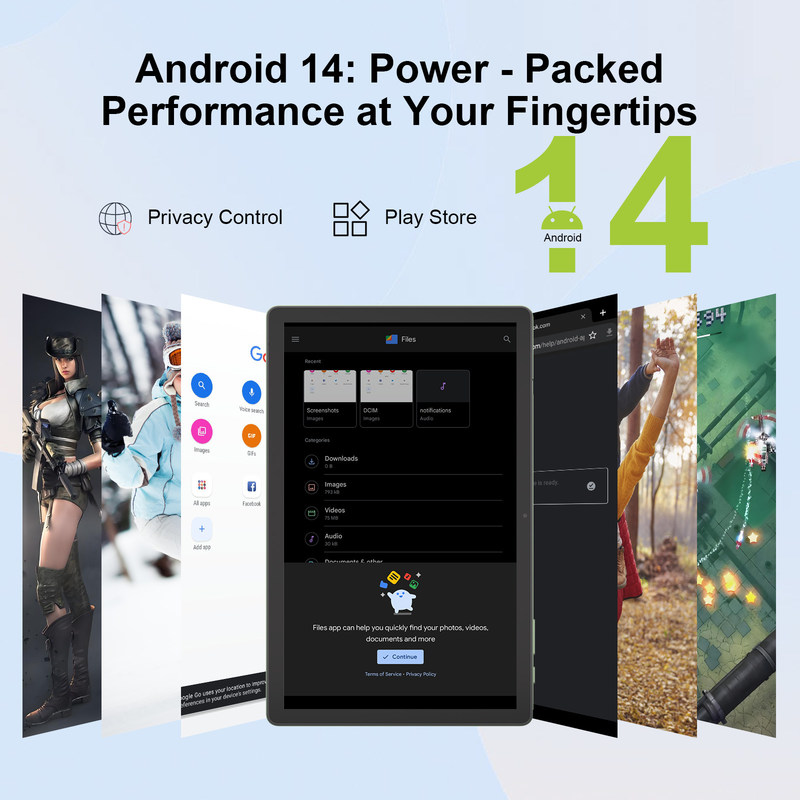 C idea 10,36 polegadas Android 14 Tablet Pc Educational Tablet Para Estudantes com Funcionalidade de Dual SIM