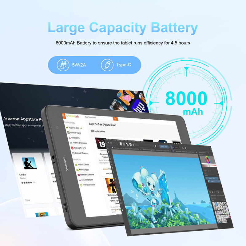 Tablet C Idea 5G WiFi para Estudantes com Suporte SIM Tablet PC de 8 polegadas CM817Pro max