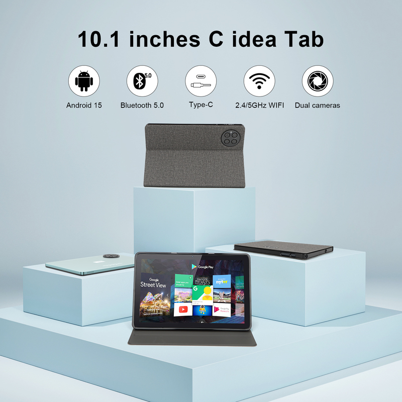 Tablet C Idea de 10,1 polegadas com CPU MTK, WIFI e Android, com suporte para 2 SIMs CM8800plus Azul