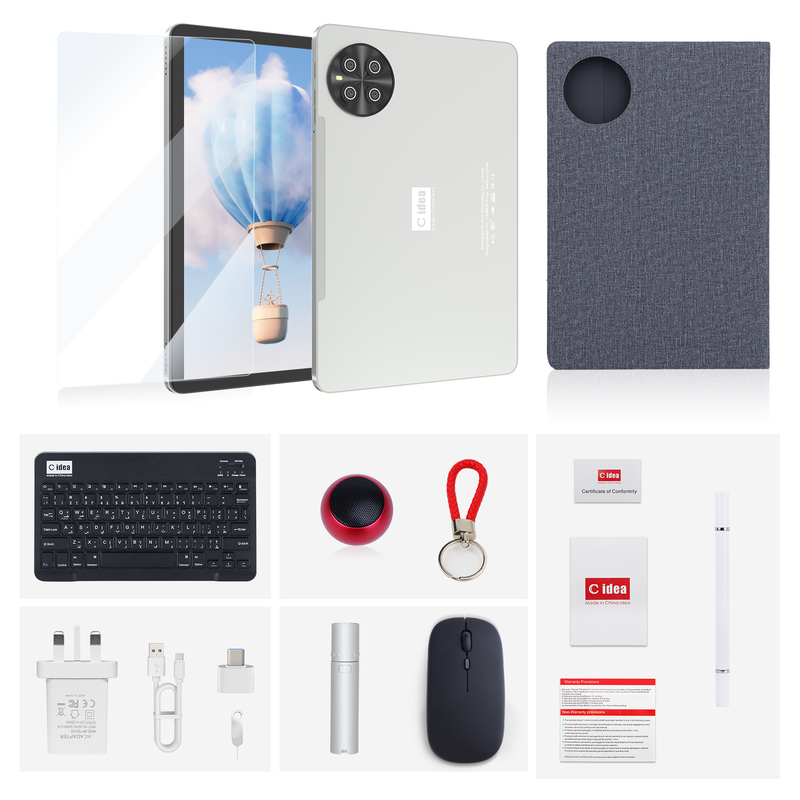 C Idea 10,1 polegadas SIM Tablet WIFI Android Tablet com caneta CM8800plus Prata