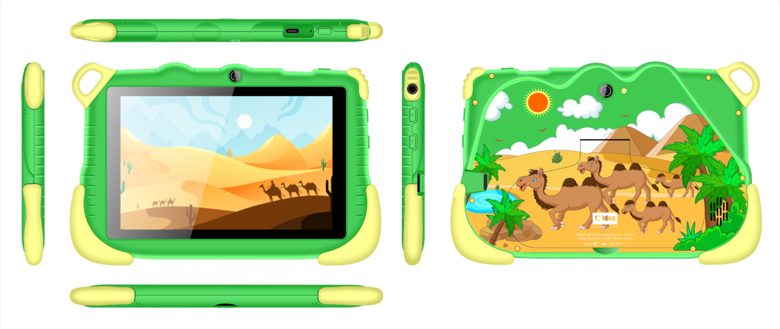 Tablets Mais Recentes C Idea 6+128GB Android 12 Tablet Kidspad com APP Educacional CM85 verde