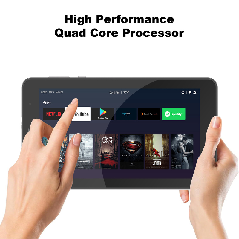 Tablet C idea de 7 polegadas com Wi-Fi, capa, 8+256GB de armazenamento, processador Quad Core, tela IPS touchscreen 600x1024 CM516 prata