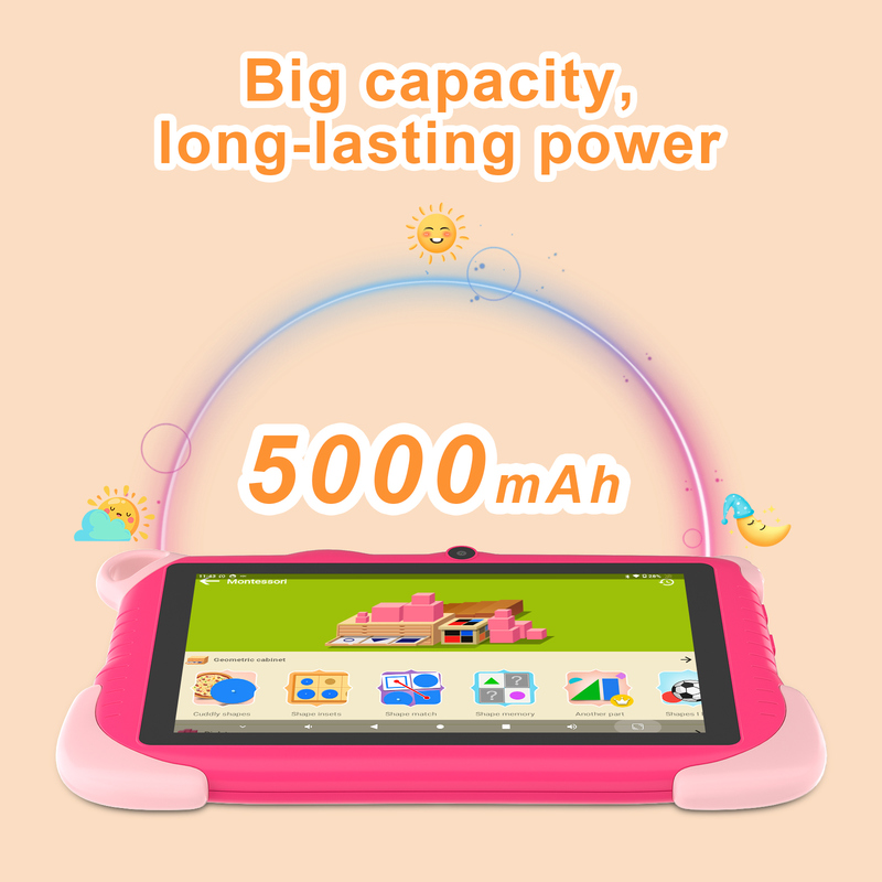 C Idea 7 polegadas Android 15 Educational Smart Tablet Para Estudantes CM78 rosa