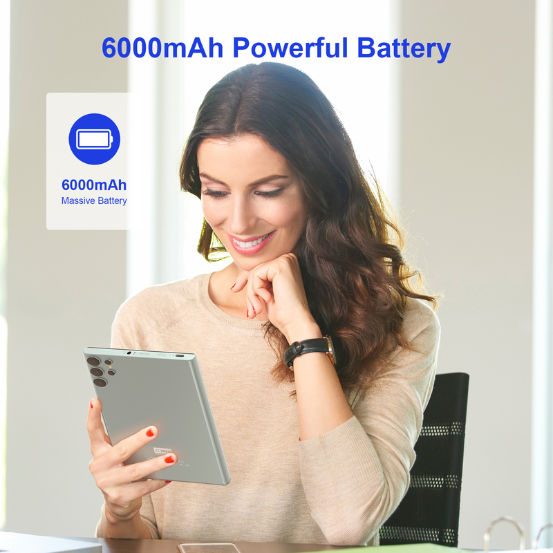 Tablet C idea de 7 polegadas com Wi-Fi, capa, armazenamento de 8+256GB, processador Quad Core, tela IPS touchscreen 600x1024 CM524 verde