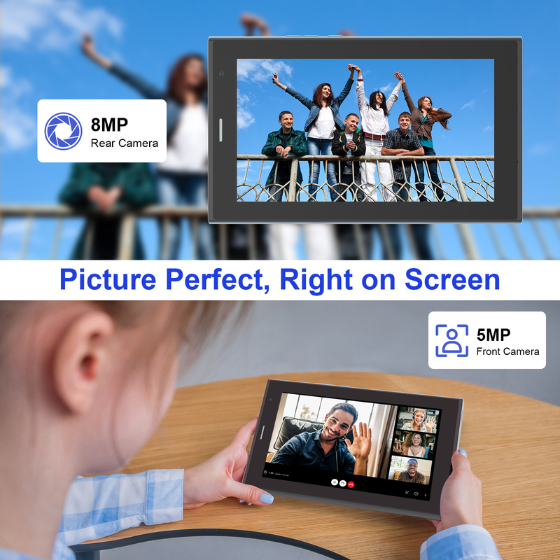 C ideia Tablet Wifi de 7 polegadas com caixa 8+256GB Armazenamento Quad Core Processador 600x1024 IPS Touchscreen CM524 azul