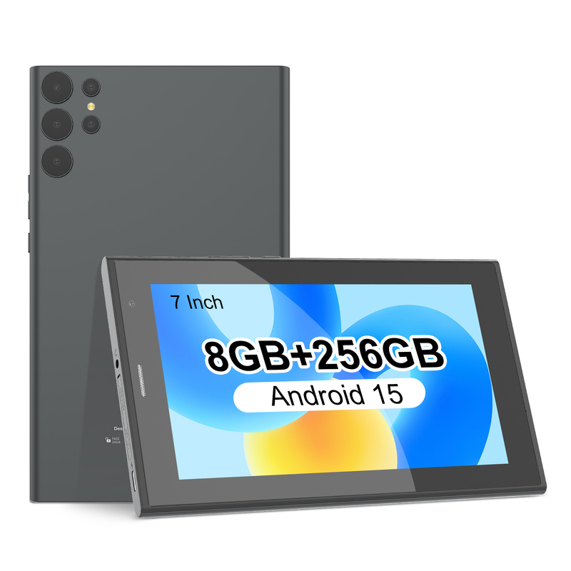 Tablet C idea de 7 polegadas com Wi-Fi e capa, 8+256GB de armazenamento, processador Quad Core, tela IPS touchscreen 600x1024 CM524 cinza