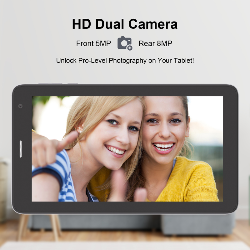C ideia Tablet Wifi de 7 polegadas com caixa 8+256GB Armazenamento Quad Core Processador 600x1024 IPS Touchscreen CM528 Cinza