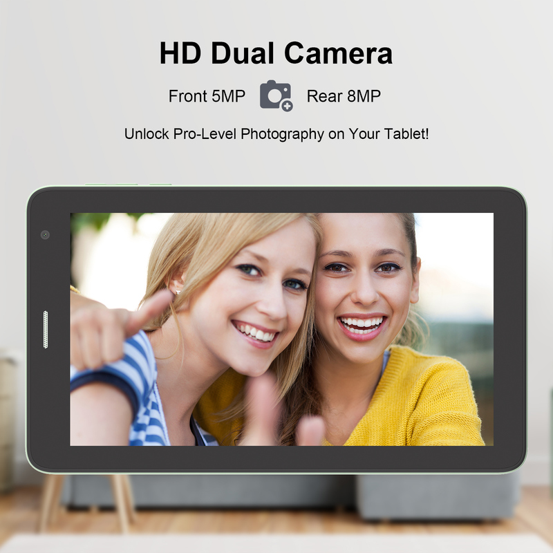 Tablet C idea de 7 polegadas com Wi-Fi, capa, 8+256GB de armazenamento, processador Quad Core, tela IPS touchscreen 600x1024 CM528 Verde