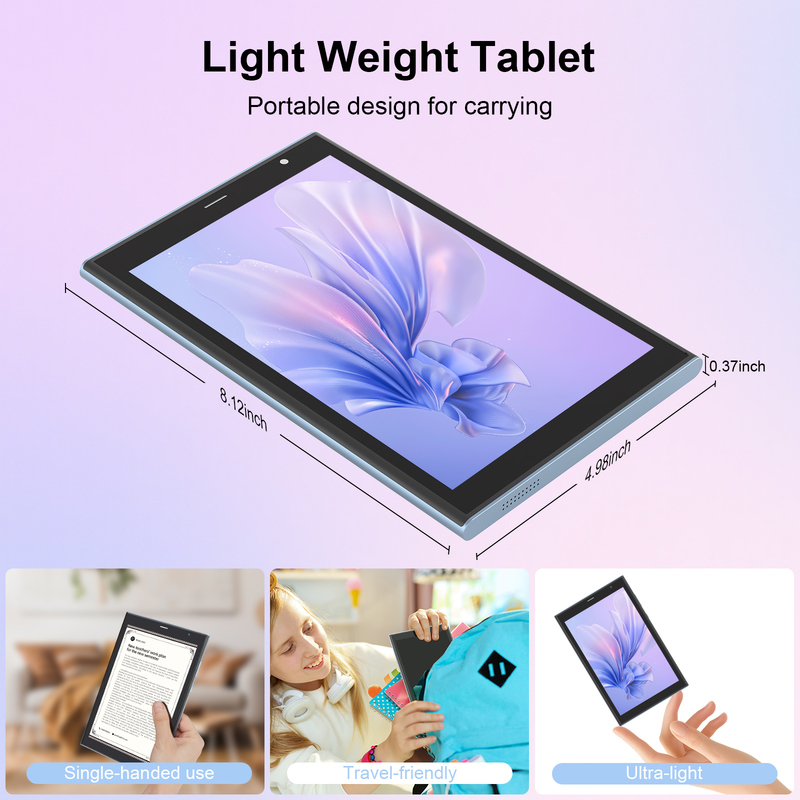 C ideia Tablet Wifi de 8 polegadas com 8+512GB de armazenamento Quad Core Processador 800x1280 IPS Touchscreen azul CM824