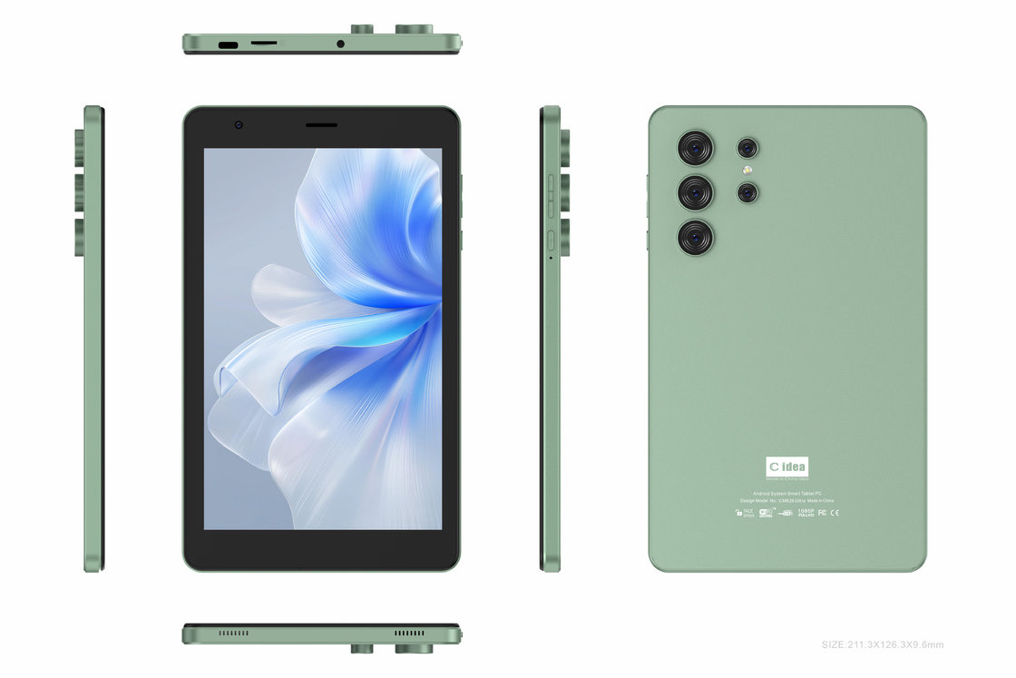 Tablet C idea de 8 polegadas com Wi-Fi, 8+512GB de armazenamento, processador MTK6737 Quad Core, tela IPS touchscreen 800x1280 CM826