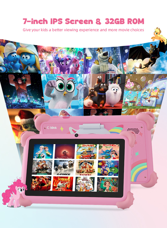 Tablet Inteligente Educacional Android 14 de 7 Polegadas C Idea Para Estudantes CM88 rosa